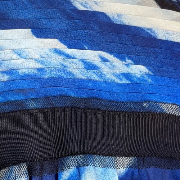 BCBGMaxAzria Cobalt Combo Draped Maxi Dress Size 2 - Picture 7 of 16